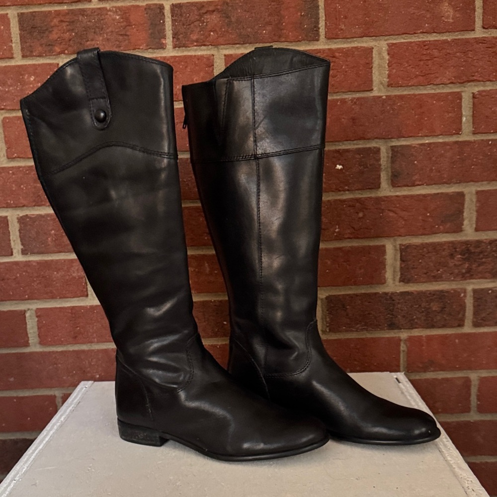 Ciao Bella Sherwood Soft Black Leather Knee-High Ridding Boots